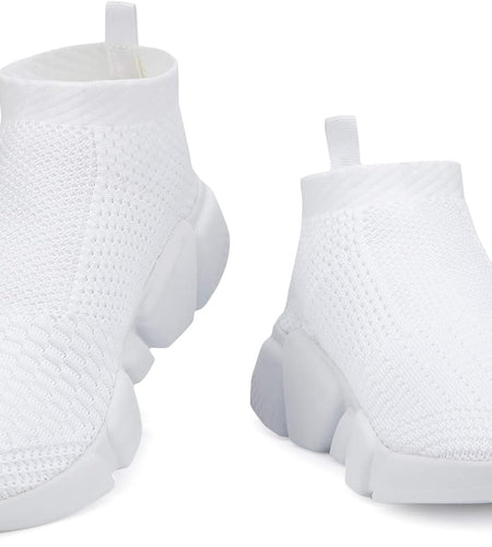 Women'S Running Knit Comfortable Lightweight Breathable Casual Sports Shoes Fashion Sneakers Slip-On Walking Shoes